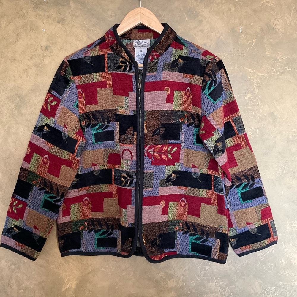 Vintage Tradition Country Collection Colourful Full Zip Tapestry Jacket